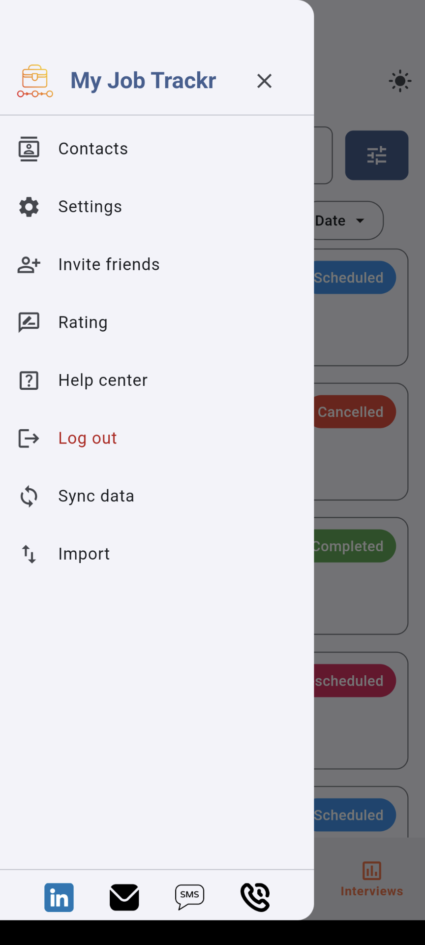Settings screenshot